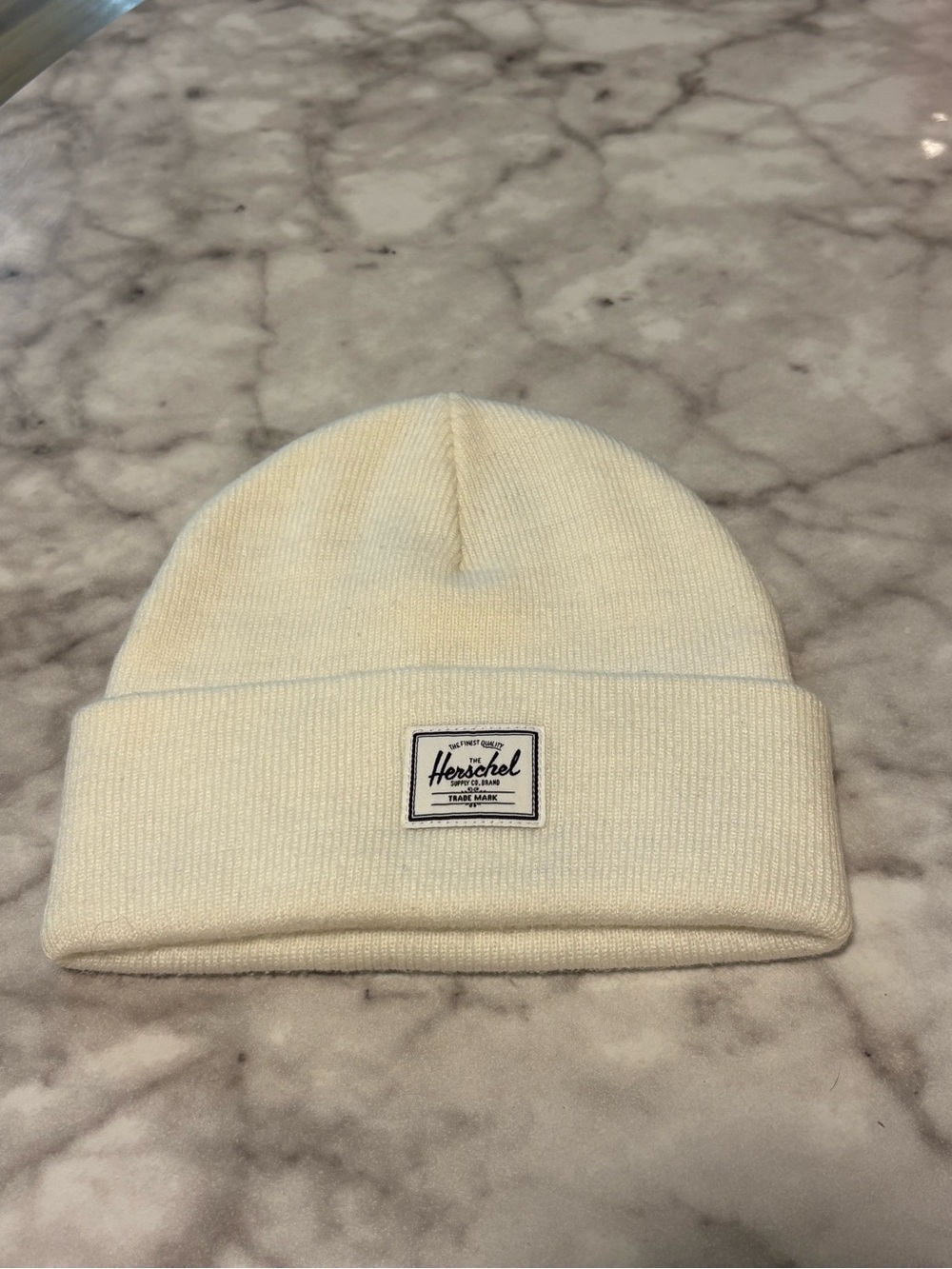 Herschel Supply Company Off-White Ribbed Beanie